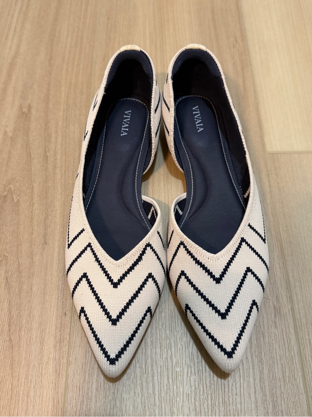 Vivaia Pointed-Toe D'Orsay Flats (Melia)—Size 7.5